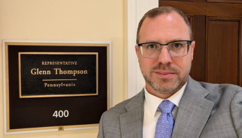 Eric Masten In Front of Congressman's Office