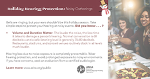 Holiday Hearing Protection: Noisy Gatherings Holiday Hearing Protection: Noisy Gatherings