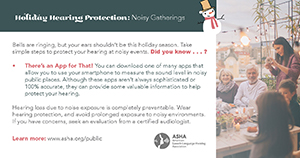 Holiday Hearing Protection: Noisy Gatherings Holiday Hearing Protection: Noisy Gatherings