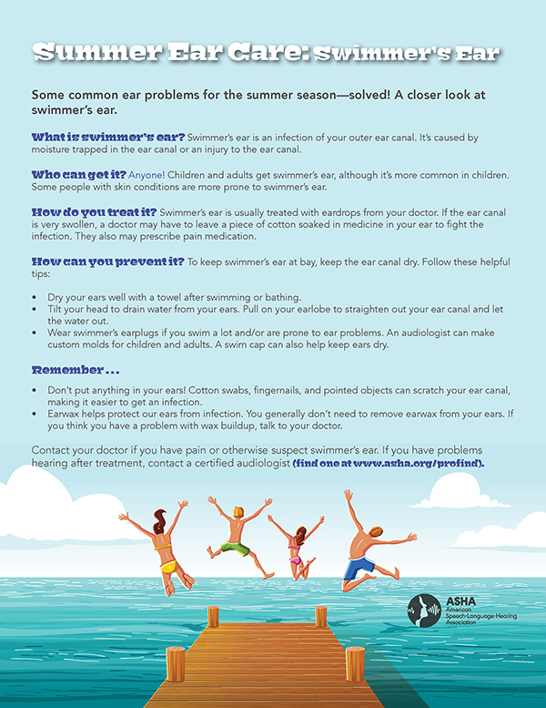 Summer Ear Care: Swimmer's Ear Summer Ear Care: Swimmer's Ear