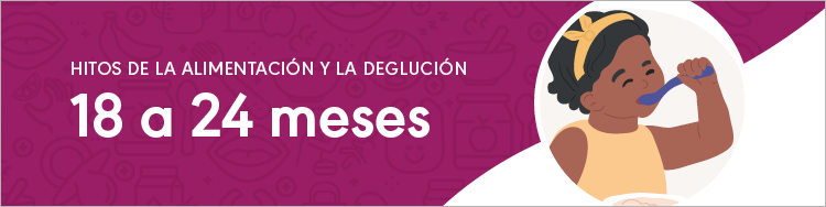 Hitos de la alimentación y la deglución: 18 a 24 meses